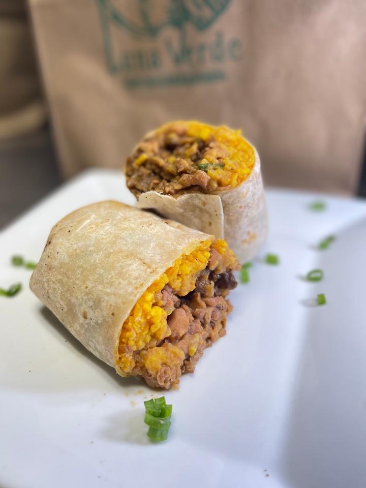 Mission Style Burrito + Salsa On The Side