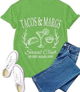 Women Cinco de Mayo Shirt Tacos & Margs Social Club
